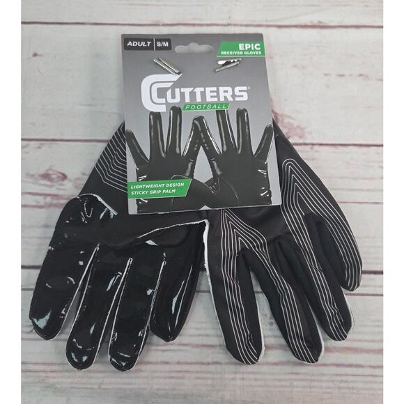 Cutters Football Epic Receiver Gloves Adult S/M Sticky Grip Palm Sport NEW - Picture 1 of 6